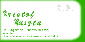 kristof muszta business card