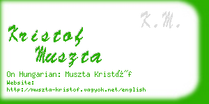 kristof muszta business card